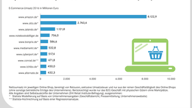 Top-10-Online-Shops in Deutschland nach Umsatz im Jahr 2016