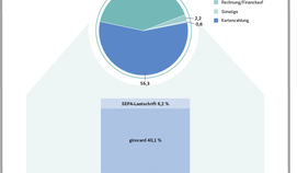 Infografik: Anteile der Zahlungsarten am Umsatz des stationären Einzelhandels (2020)