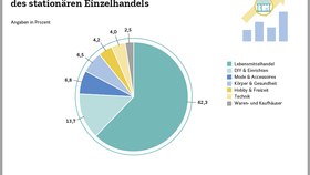 Verteilung der Umsätze der 1.000 Vertriebslinien des stationären Einzelhandels (2022)