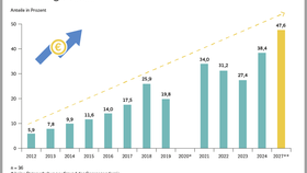 Entwicklung der Bruttowerbeaufwendungen im Handel für Digital Marketing (2012-2024)