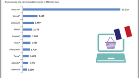 Top 10: Die umsatzstärksten Online-Händler in Frankreich 2024