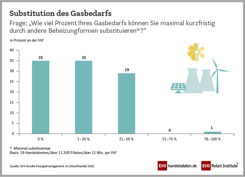 Substitution des Gasbedarfs im deutschsprachigen Handel (2022)